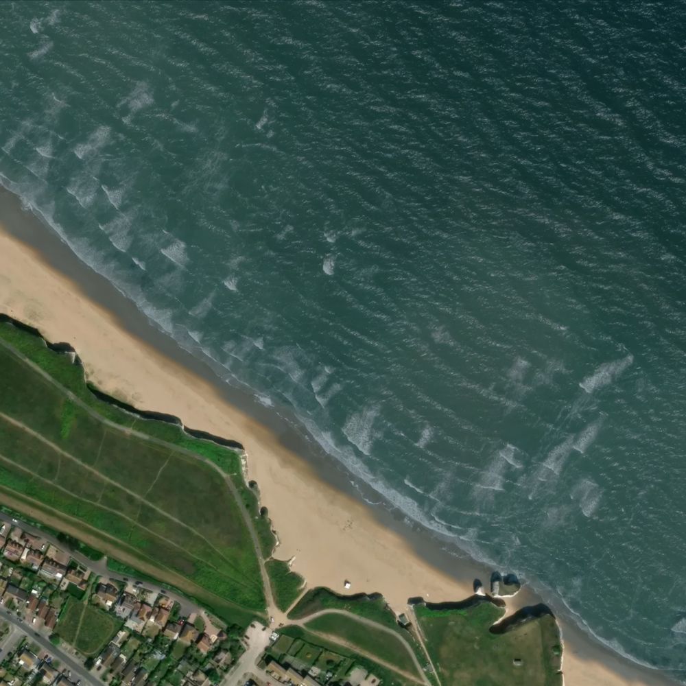 Botany Bay at high water: the dry beach shaded on a satellite map