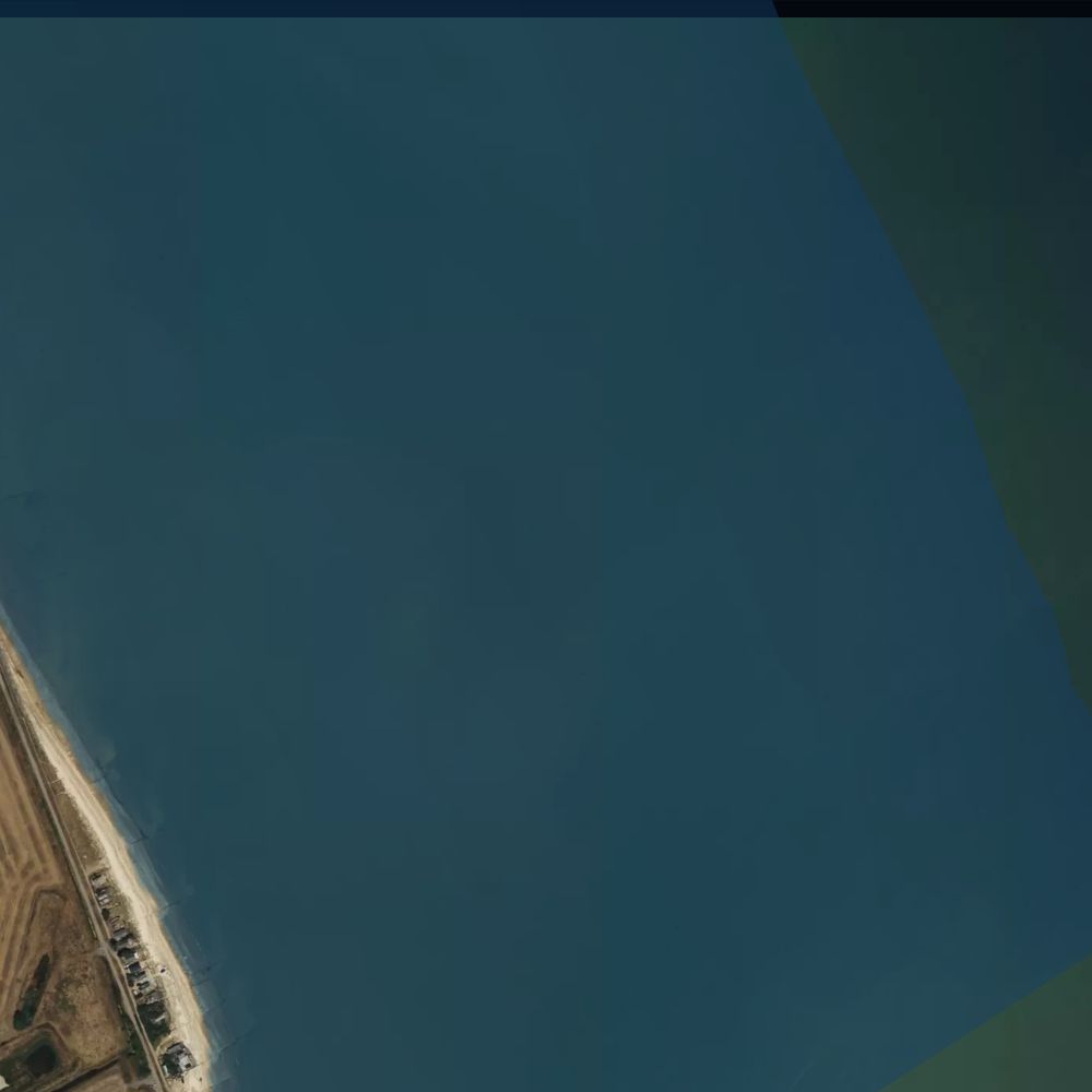 Shellness at high water: the dry beach shaded on a satellite map